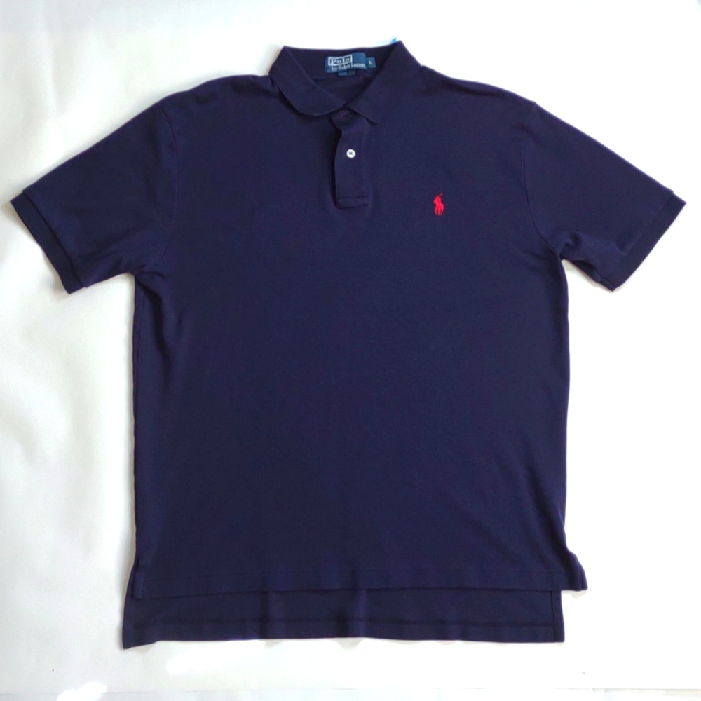 Polo by Ralph Lauren. Men's large navy blue with red horse.